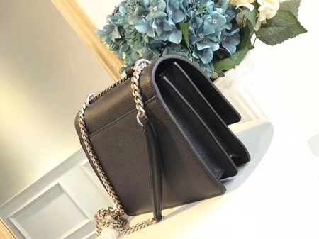 Yves Saint Laurent Leather Cross-body Shoulder Bag Y8005 Black