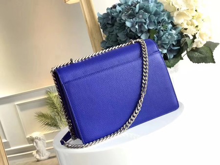 Yves Saint Laurent Leather Cross-body Shoulder Bag Y8005 Blue