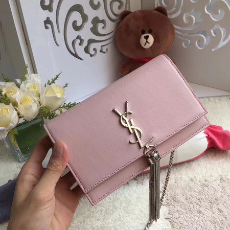 Yves Saint Laurent Leather Cross-body Shoulder Bag Y8011 Pink