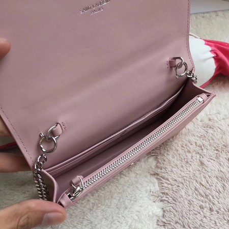 Yves Saint Laurent Leather Cross-body Shoulder Bag Y8011 Pink