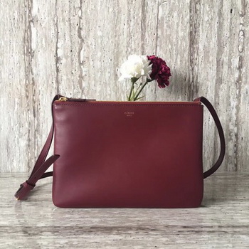 Celine Trio Crossbody Messenger Bag C55421 Wine