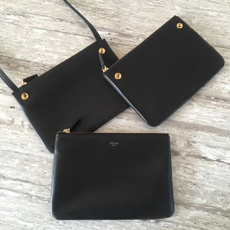 Celine mini Trio Crossbody Messenger Bag C55420 Black