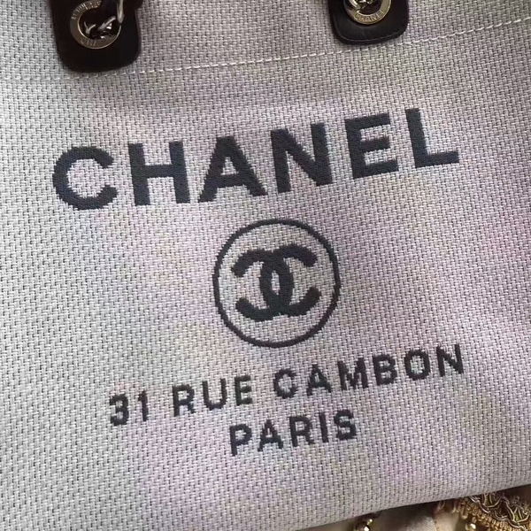 Chanel Deauville Tote Bag Original Canvas Leather A68047-12