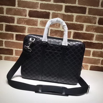 Gucci Signature leather duffle 451169 Black