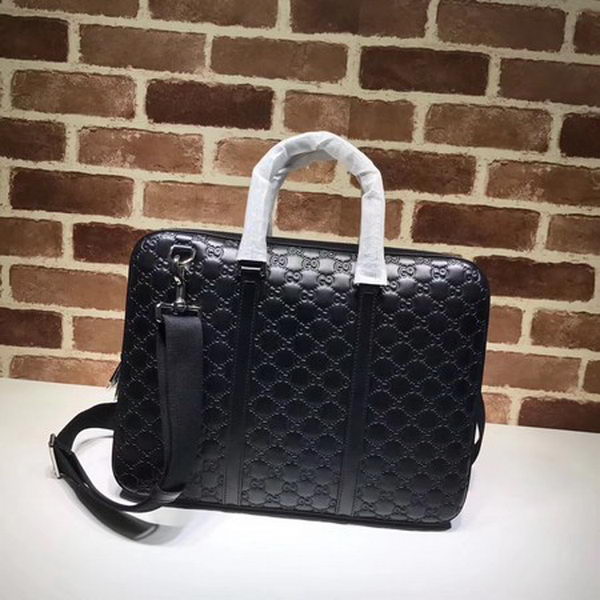 Gucci Signature leather duffle 451169 Black