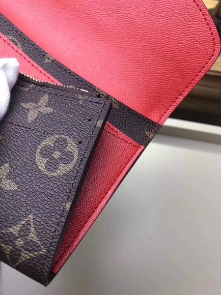 Louis Vuitton Monogram Canvas EMILIE WALLET M61289 Red