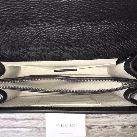 Gucci Dionysus Leather Top Handle Bag 448075 Black