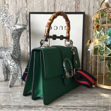 Gucci Dionysus Leather Top Handle Bag 448075 Green