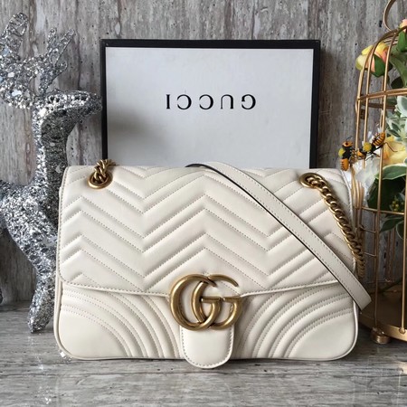 Gucci GG Marmont Matelasse Shoulder Bag 443496 OffWhite