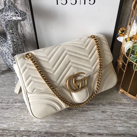 Gucci GG Marmont Matelasse Shoulder Bag 443496 OffWhite