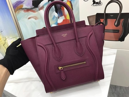 Celine Luggage Micro Tote Bag Original Leather CLY33081M Purple