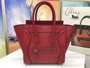 Celine Luggage Micro Tote Bag Original Leather CLY33081M Red