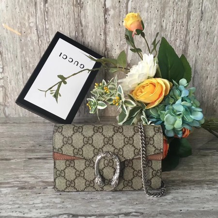 Gucci Dionysus GG Supreme Super mini Bag 476432 Apricot