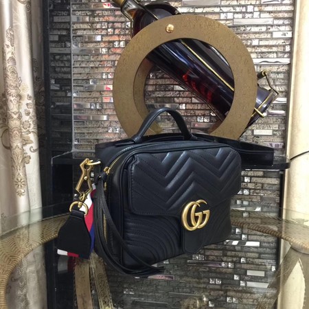 Gucci GG Marmont Small Shoulder Bag 498100 Black