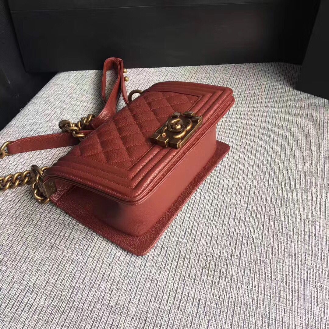 Boy Chanel Flap Bag Original Leather A67086 Red