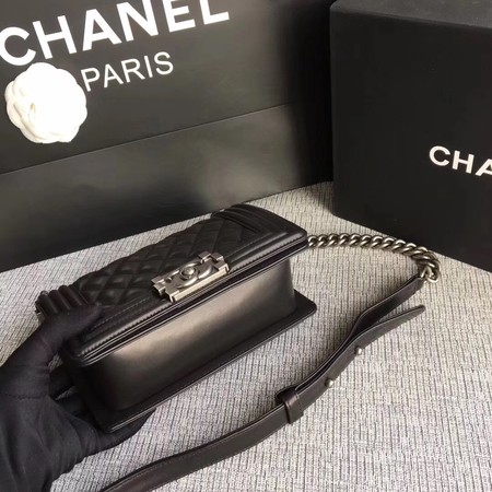 Boy Chanel Flap Shoulder Bag Sheepskin Leather A67085 Black