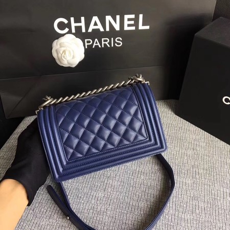 Boy Chanel Flap Shoulder Bag Sheepskin Leather A67085 Blue