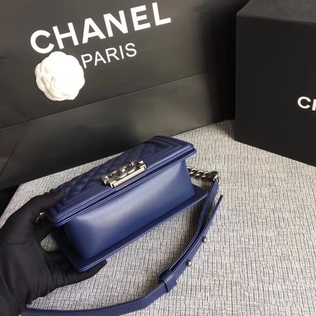 Boy Chanel Flap Shoulder Bag Sheepskin Leather A67085 Blue