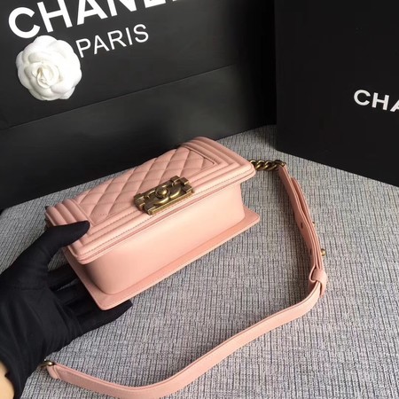 Boy Chanel Flap Shoulder Bag Sheepskin Leather A67085 Pink