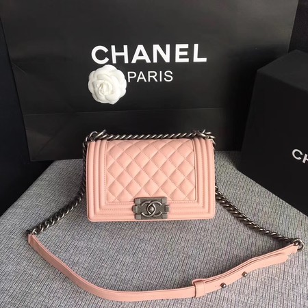 Boy Chanel Flap Shoulder Bag Sheepskin Leather A67085 Pink