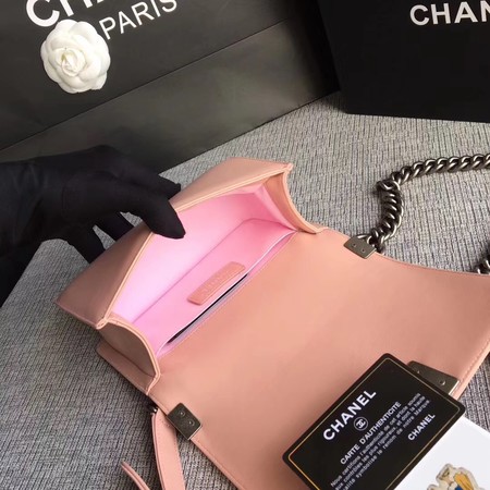 Boy Chanel Flap Shoulder Bag Sheepskin Leather A67085 Pink