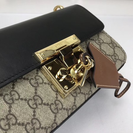 Gucci Padlock GG Supreme Shoulder Bags 409487 Black