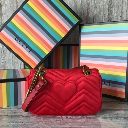 Gucci GG Marmont Mini Bag 446744 Red