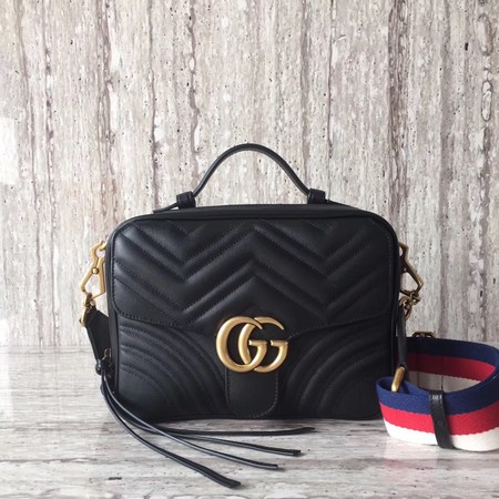 Gucci GG Marmont Small Shoulder Bag 498100 Black