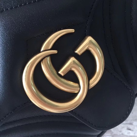 Gucci GG Marmont Small Shoulder Bag 498100 Black