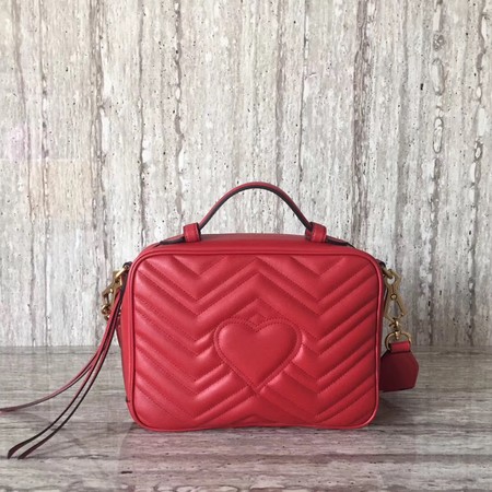 Gucci GG Marmont Small Shoulder Bag 498100 Red