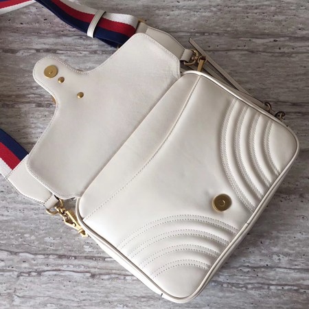 Gucci GG Marmont Small Shoulder Bag 498100 White