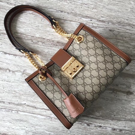 Gucci Padlock Small GG Shoulder Bag 498156 Brown