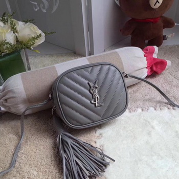 Yves Saint Laurent Monogram Leather Bag Y5804 Grey