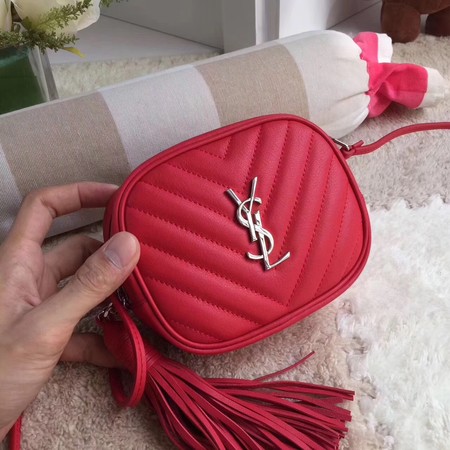 Yves Saint Laurent Monogram Leather Bag Y5804 Red