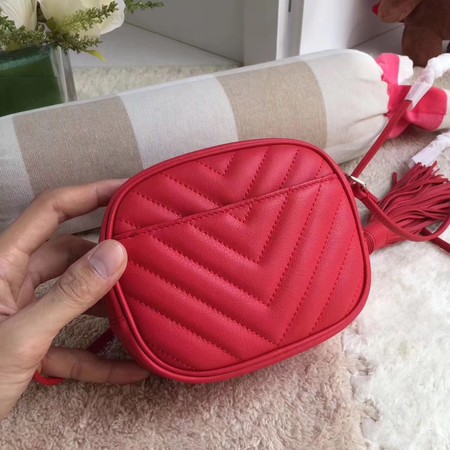 Yves Saint Laurent Monogram Leather Bag Y5804 Red