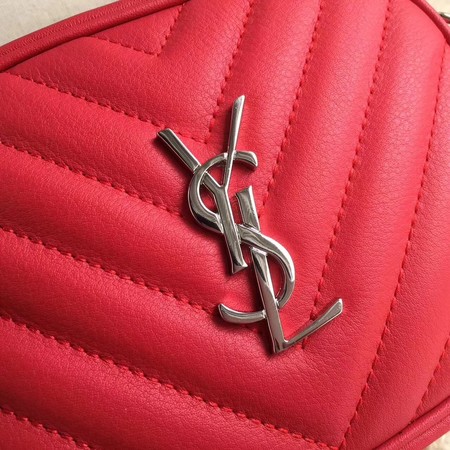 Yves Saint Laurent Monogram Leather Bag Y5804 Red