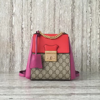 Gucci Padlock GG Supreme Backpack 498194 Red