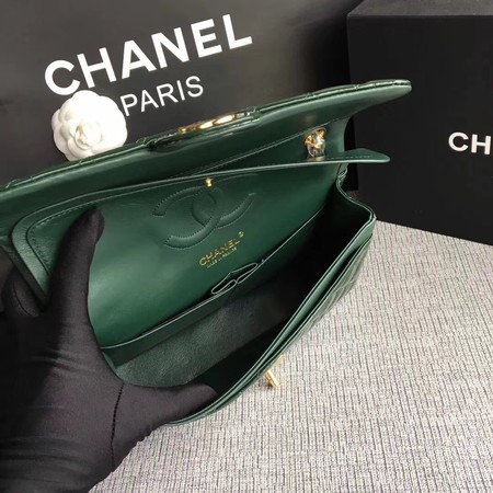 Chanel 2.55 Series Flap Bags Original Leather A1112 Green