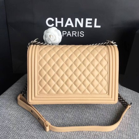 Boy Chanel Flap Bags Original Sheepskin Leather A67088 Apricot