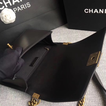 Boy Chanel Flap Bags Original Sheepskin Leather A67088 Black