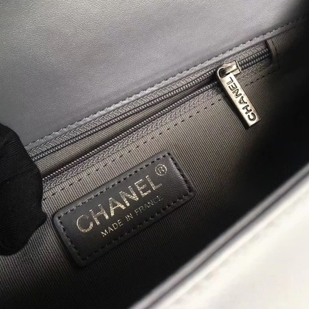 Boy Chanel Flap Bags Original Sheepskin Leather A67088 Grey