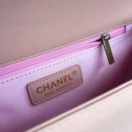 Boy Chanel Flap Bags Original Sheepskin Leather A67088 Pink