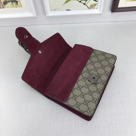 Gucci Mini Dionysus GG Canvas Shoulder Bag 421970 Wine