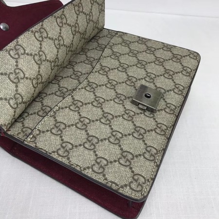 Gucci Mini Dionysus GG Canvas Shoulder Bag 421970 Wine