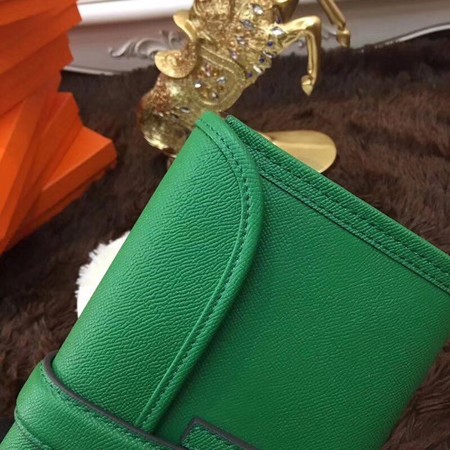 Hermes Togo Leather Clutch H88017 Green