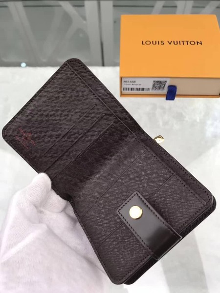 Louis Vuitton Damier Ebene Canvas Zipped Compact Wallet N61667