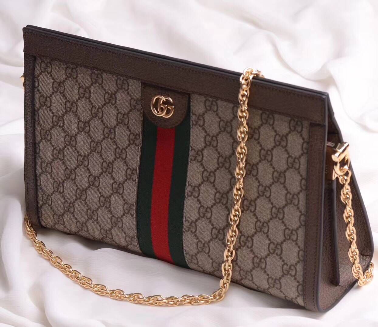 Gucci Ophidia GG Small Shoulder Bag 503876 Brown 