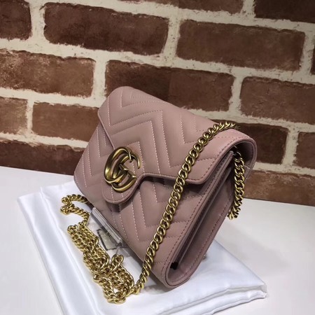 Gucci GG Marmont Matelasse mini Bag 474575 Pink