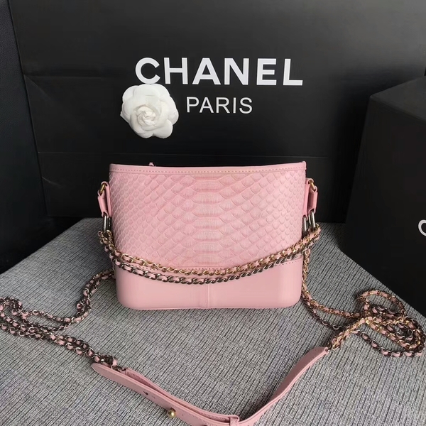 Chanel Gabrielle Mini Shoulder Bag Original Python Leather 8122A Pink