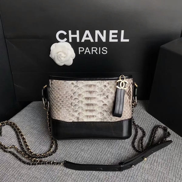 Chanel Gabrielle Mini Shoulder Bag Original Python Leather 8122A White